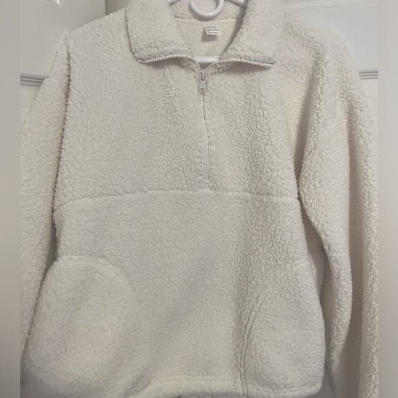 Hollister Gilly Hicks Sherpa Quarter-Zip Pullover - Picture 2 of 7